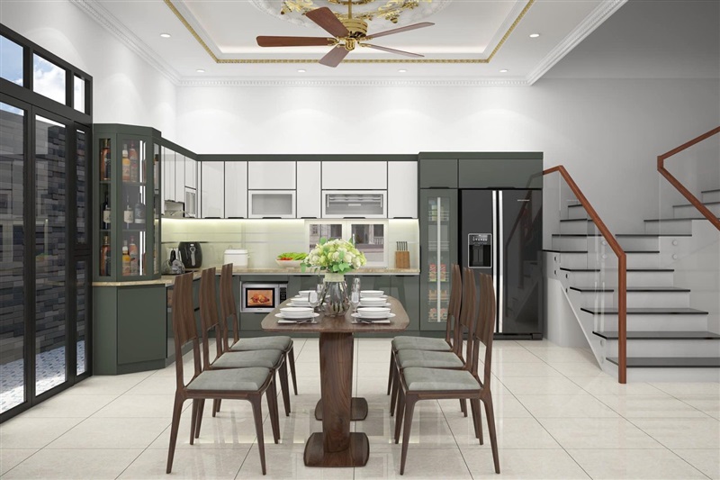 Thi công tủ bếp Inox