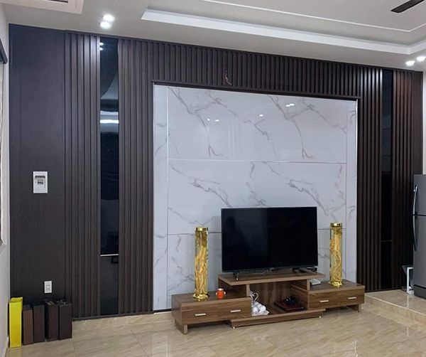 Thi công ốp vách Tivi