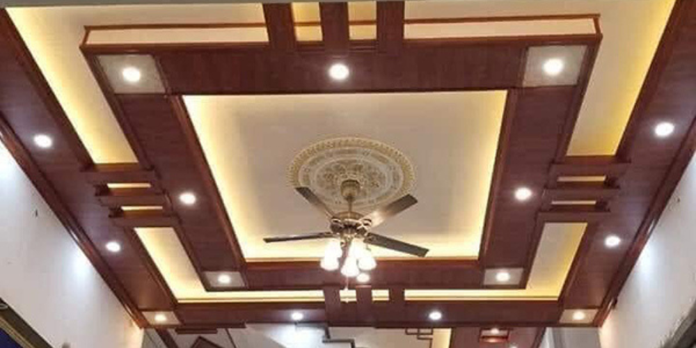 Trần nhựa Nano giật cấp cho nhà cấp 4 đẹp và ấn tượng