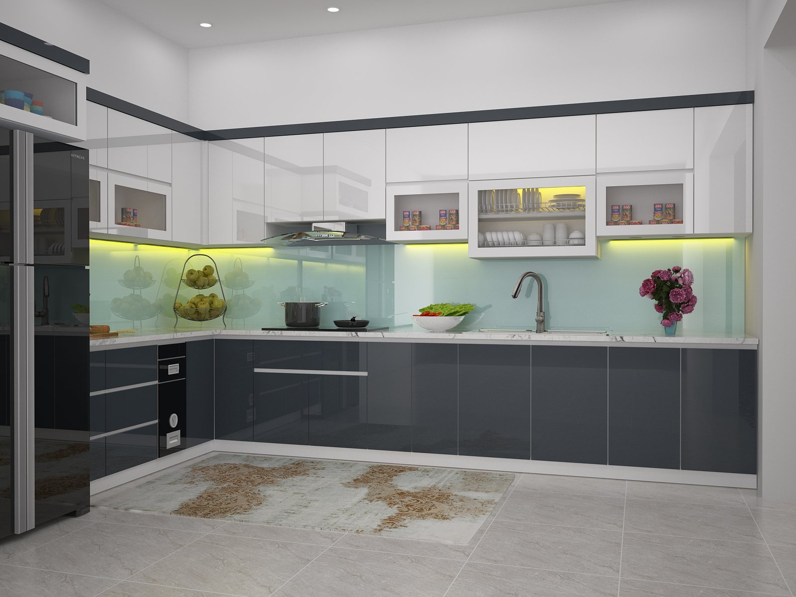 Tủ bếp inox chịu nhiệt tốt và dễ dàng vệ sinh