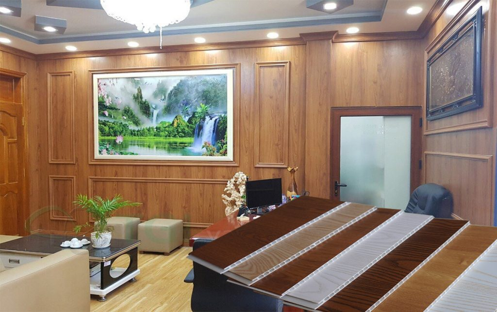 Ốp tường nhựa Nano vân gỗ
