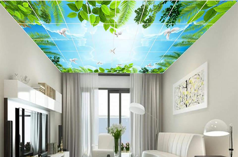 Trần nhựa 3D 60x60 được nhiều gia chủ lựa chọn