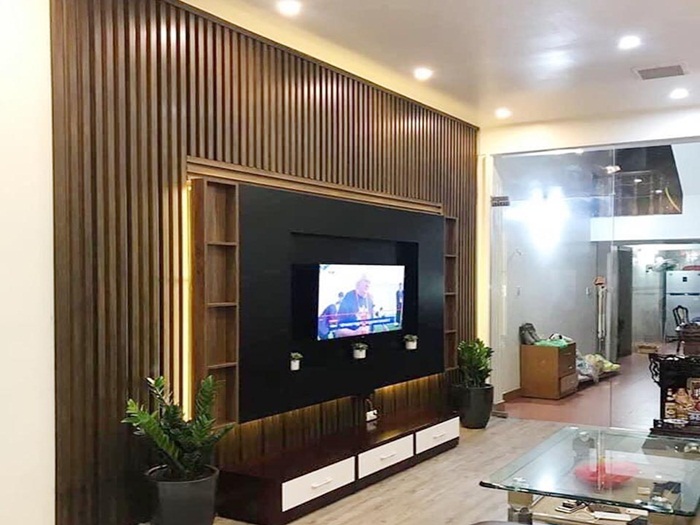 Vách kệ tivi nhựa lam sóng mang tới vẻ đẹp độc đáo và ấn tượng