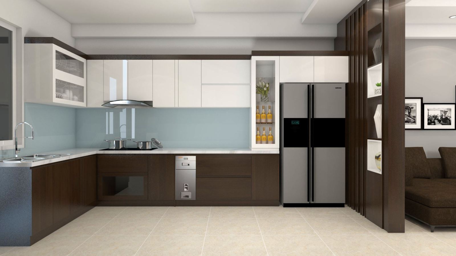 Tủ gỗ công nghiệp MDF có bề mặt nhẵn, trọng lượng nhẹ